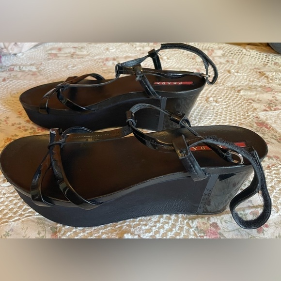 Prada platform wedge patent leather - Picture 2 of 11